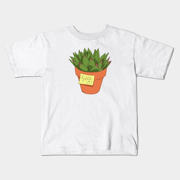 Succ It! Succulent Kids T-Shirt by castrocastro